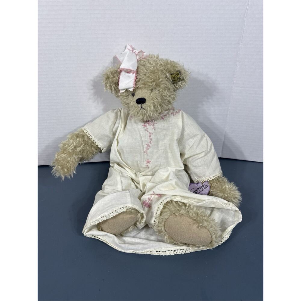 Vintage Annette Funicello Collectible Bear Hand Embroidered Dress Spring Easter